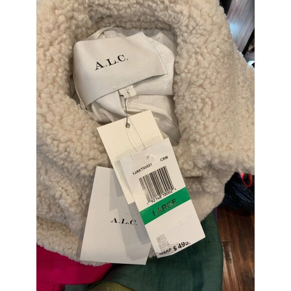 A.L.C. Cambrie Faux Shearling Shirt Sherpa Jacket SIze Large Women’s NWT $495 - Picture 7 of 7